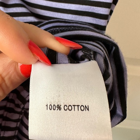 Masters by Peter Millar Men’s Purple and Black Striped Cotton Polo (Size XXL) - Picture 4 of 6